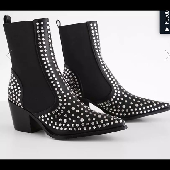 NWTl ShuShop ”Zsa Zsa” Studded Embellishments Heeled Ankle Boots/ Boot… - Picture 6 of 8